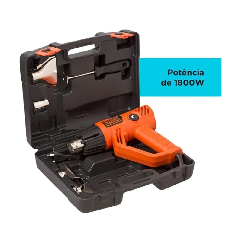 Soprador Térmico Black & Decker 1800W 127V com Maleta HG2000K-BR