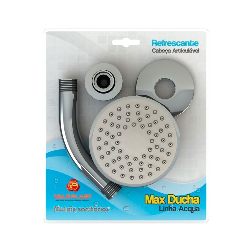 Ducha ABS Valeplast Aqua Braço Curto 120mm 41.037