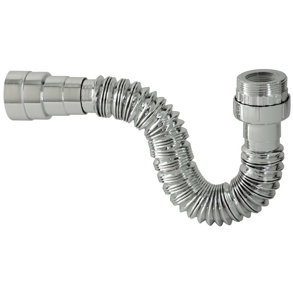 Sifão PVC Flexível G3 Cromado Pia / Tanque / Lavatório Arruela PVC